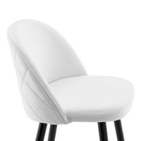 Baršunaste barske stolice - set u bijeloj boji