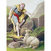 Prispodoba o izgubljenim ovcama iz Svete Biblije koju je objavio William Collins, Sons, & Company in Chromolithograph