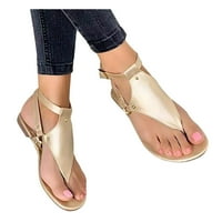 Ženske sandale s otvorenim prstima novi stil Ležerne ljetne ravne sandale na Plaži Gold-38