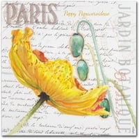 Zaštitni znak likovna umjetnost Paris Botanique Yellow Poppy Canvas Art by Jennifer Redstreake