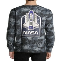 NASA kravata boja raketna muška i grafička majica s velikim muškim muškim
