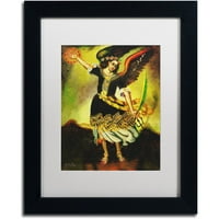 Zaštitni znak likovna umjetnost Anđeo Canvas Art by Masters Fine Art, White Matte, crni okvir