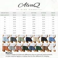 Alvaq ženske ležerne kratke kratke hlače Ljetne udobne kratke hlače pamučne elastične džepne kratke hlače