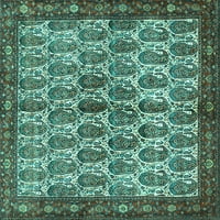 Tvrtka Alibudes strojno pere pravokutne perzijske tirkizno plave tradicionalne unutarnje prostirke, 7 '9'