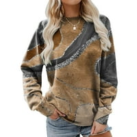 Ženski top pulover modni prozračni pulover s okruglim vratom moderan casual pulover s rukavima za kupovinu Ljubičasta