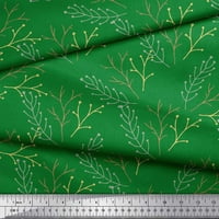 Tkanina Od zelene viskoze U Stilu suhe grane drveća za šivanje širine dvorišta