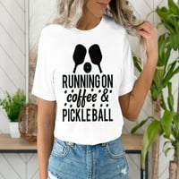 Trčanje na kavi i pickleball -u, košulja s pickleball -om, košulja s pickleball igrama, grickalica s kuglicama