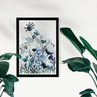 Wynwood Studio cvjetni i botanički uokvireni zidni umjetni otisci 'duboka plava šuma' vrtovi kuće dekor - plava,
