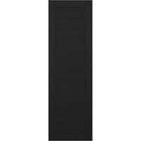 Ekena Millwork 15 W 77 H TRUE FIT PVC Horizontalni sloj uokviren modernim stilom Fiksni nosač, crne