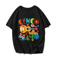 Sretna majica Cinco de Mayo gitarska majica Žene muškarci meksički festival grafike casual majice kratkih rukava