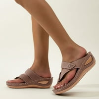 Ženske čipkaste sandale veličine sandale sa sandalama za žene s podrškom za luk za udobne šetnje ljetne klinove