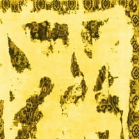 Ahgly Company Unutarnji kvadrat Sažetak žutih prostirki modernih područja, 4 'Trg