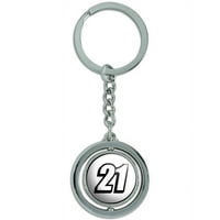 Broj dvadeset i jedan okretni okrugli metalni ključ lanaca privjeska za ključeve