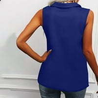 Ženska modna ležerna jednobojna Majica Bez rukava s patentnim zatvaračem u obliku slova B, Boho bluza, prozračno