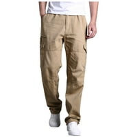Muške hlače Pune dužine, prozirne teretne hlače, polukombinezon, kombinezon s džepovima, Duge hlače, rastezljive