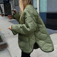 Traper jakna za žene-traper jakna s kapuljačom, jednobojna široka pamučna jakna s patentnim zatvaračem, ženska