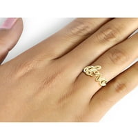 Jewelersclub 14K Zlatni obloženi srebrni očaravajući ljubavni prsten za žene