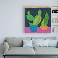 Likovna umjetnost Hollie Conger svijetli kaktus 1 na platnu