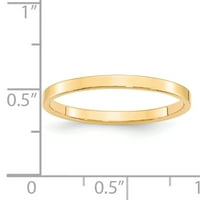 Najfinije zlato, ravni prsten od žutog zlata 14k, veličina 8