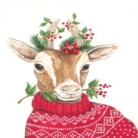 Božićni tisak plakata s kozama - Diane Kater