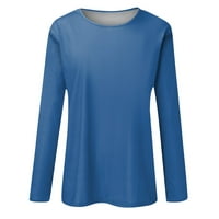 Ženske majice Plus Size Ženske bluze s okruglim vratom casual pulover dugih rukava bluza majica bluza tunika bluza