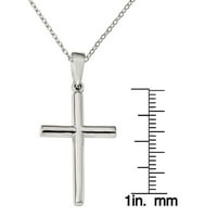 Privjesak od čistog srebrnog križa s lancem kabela