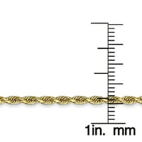 Četverostruki lanac užeta od žutog zlata s iskonskim karatnim dijamantima
