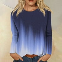 Novi dolasci košulje s dugim rukavima za žene Clearces casual pulover žene vrhovi grafički otisci posada vrat