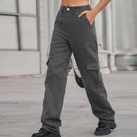 Teretne hlače za žene Y2K hlače Višestruki džepovi Taktička vreća s uličnom odjećom s visokim strukom,