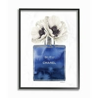 Stupell Industries modni dizajner parfem cvijet plavi akvarel uokviren zidna umjetnost Amanda Greenwood