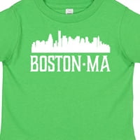 Originalna majica sa siluetom Bostona, Massachusettsa i grada na horizontu kao poklon za mlađeg dječaka ili djevojčicu